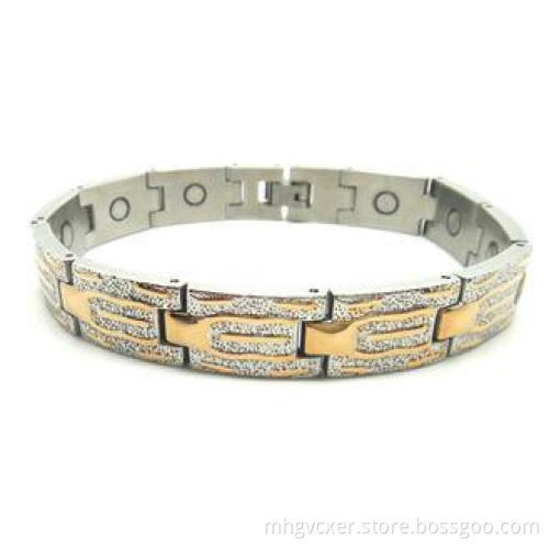 White Break line Man's Magnetic Health Bracelets With 304#
